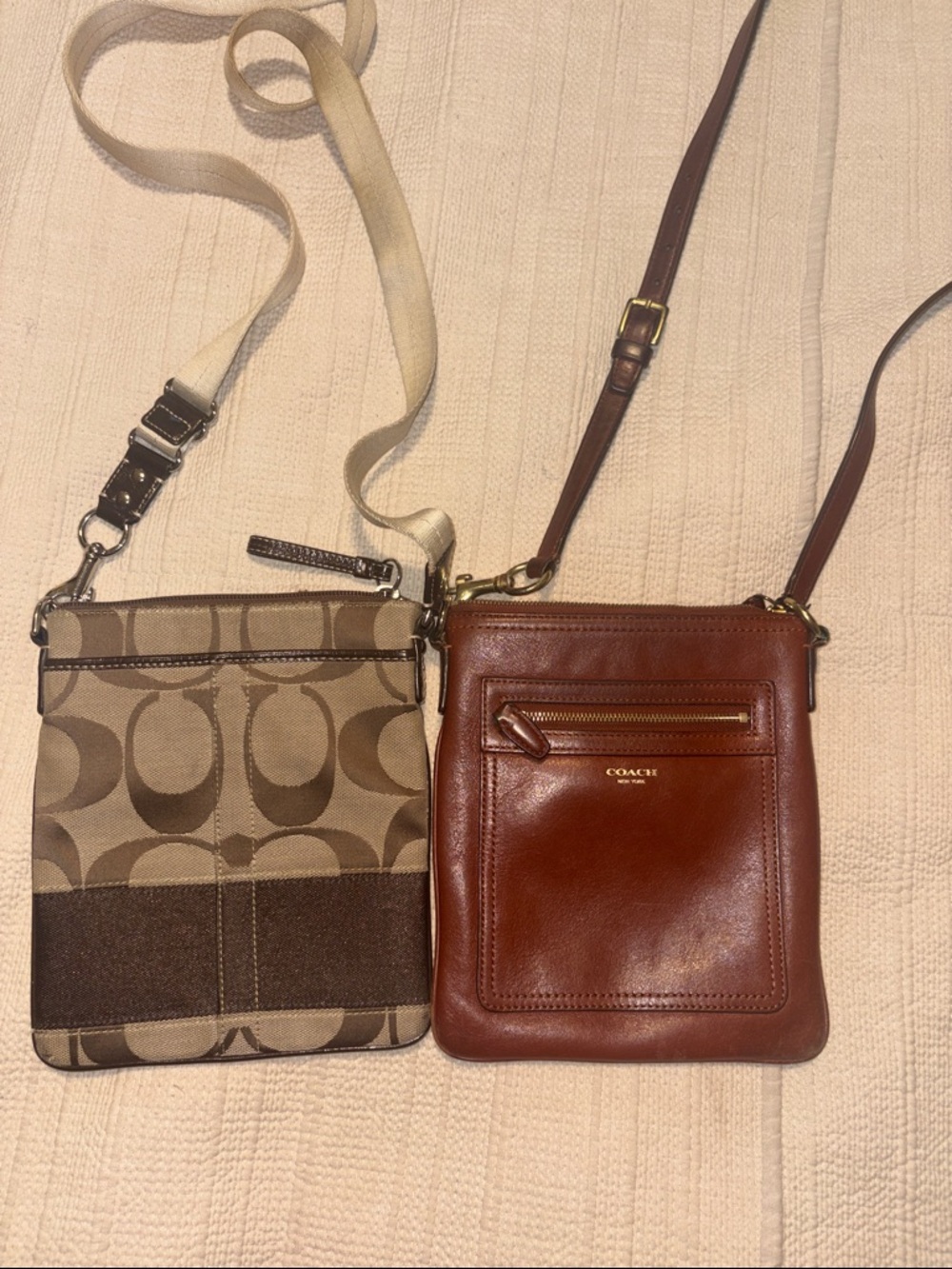 Coach Crossbody bag Brown leather bag.
